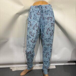 Secret Treasures M 8-10 Unicorn Stars Light Blue Drawstring Lounge Pajama Pants